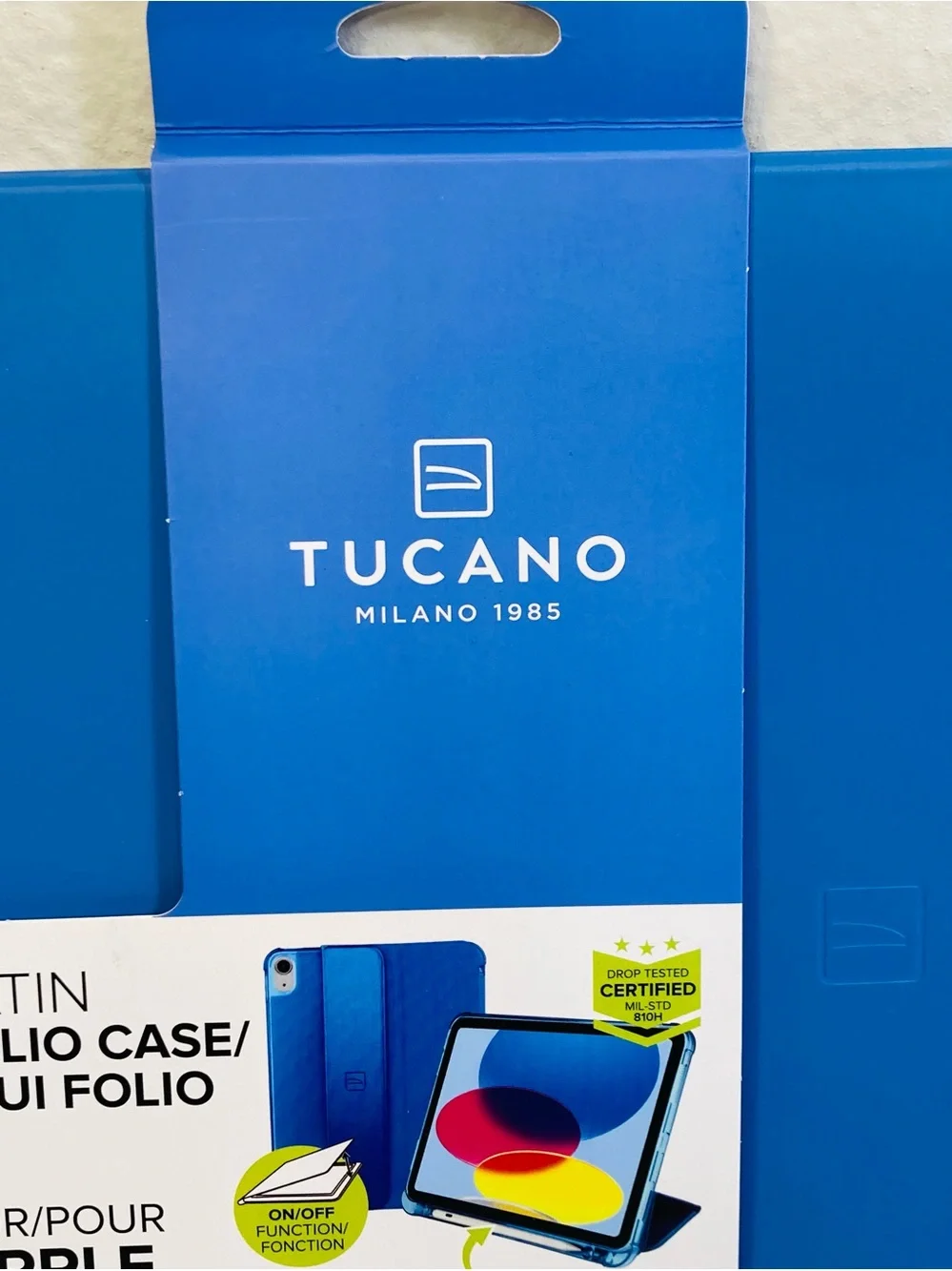 NEW Tucano MADE IN ITALY Satin Folio Case for Apple iPad 10th Gen - Blue